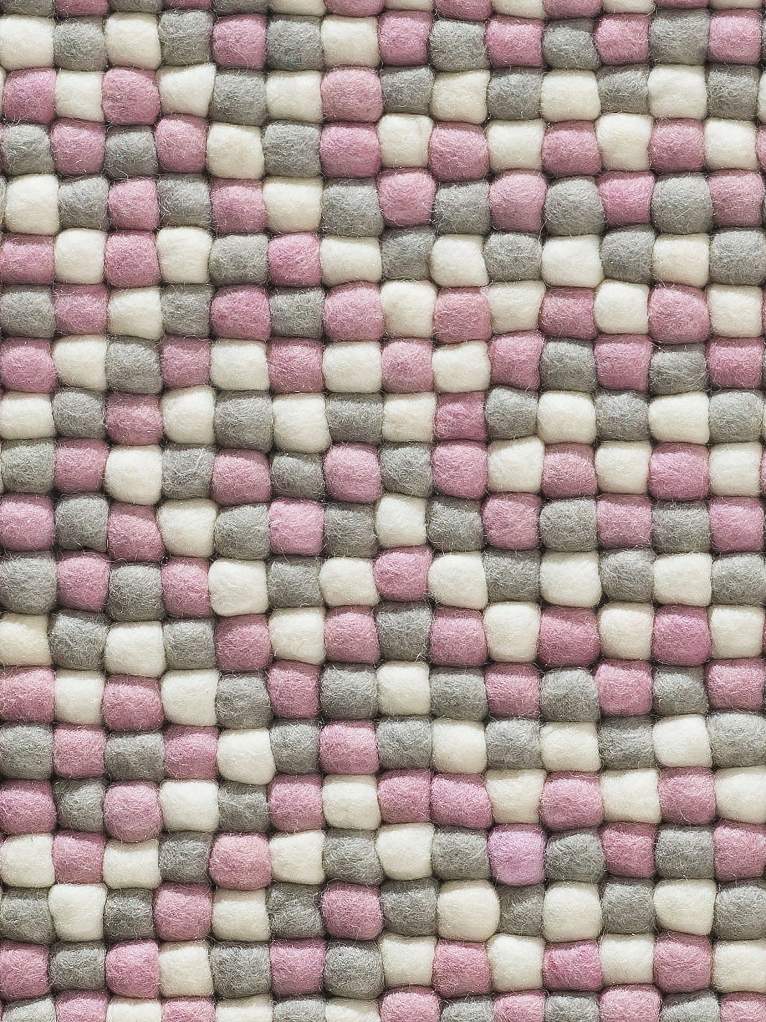 Filzkugel-Teppich, Rose 5 Filzkugel-Teppich, Rose – Bild 3