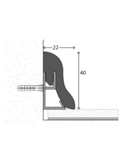 Sockelleiste, Grundierfolie Weiß 7 Sockelleiste, Grundierfolie Weiß -Heimtextildekoration Sockelleiste4cm Zubehoer 4x250 schema