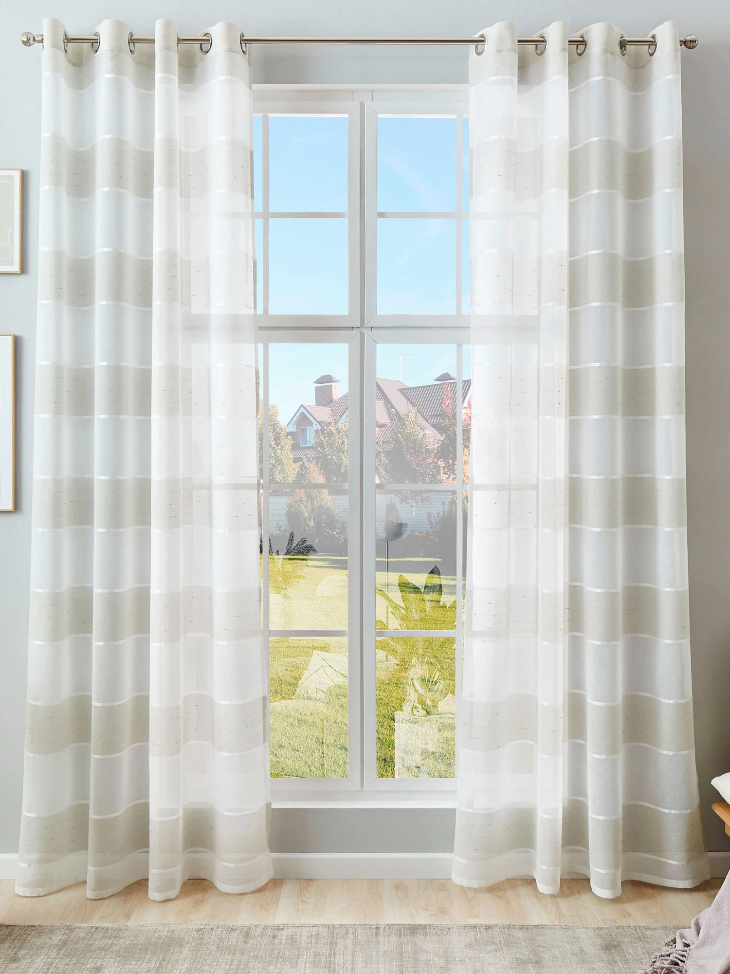 Ösenschal, Taupe 3 Ösenschal, Taupe