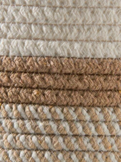 Korb, Braun/Weiss -Heimtextildekoration Souble Korb Braun BraunWeiss 24x24x23 lup3