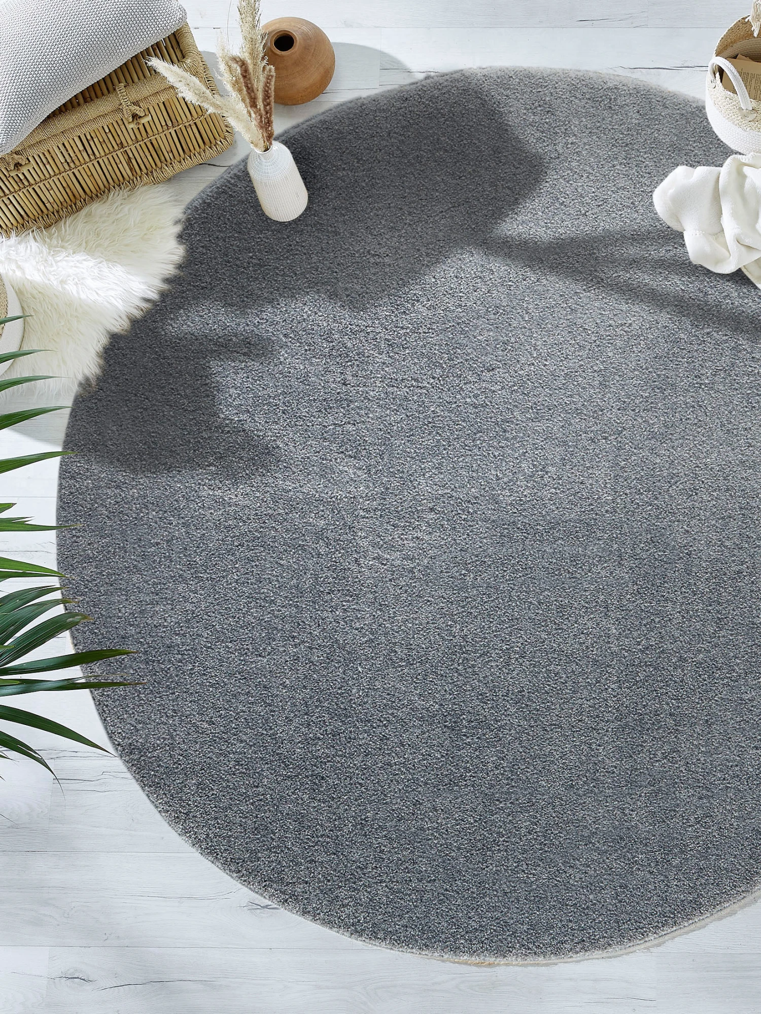 Hochflor-Teppich, Stahl 3 Hochflor-Teppich, Stahl