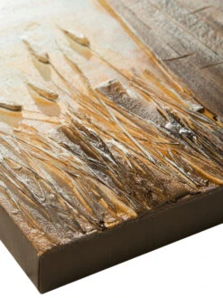 Leinwand-handgemalt, Hellgraublau -Heimtextildekoration SteginsMeer Leinwandbild Hellblau 60x120 lup1