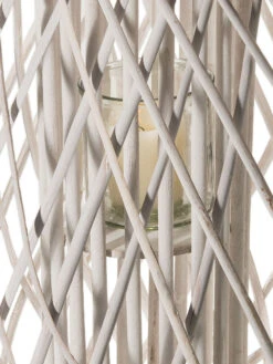 Laterne, Weiss -Heimtextildekoration Stelara Laterne Weiss lup