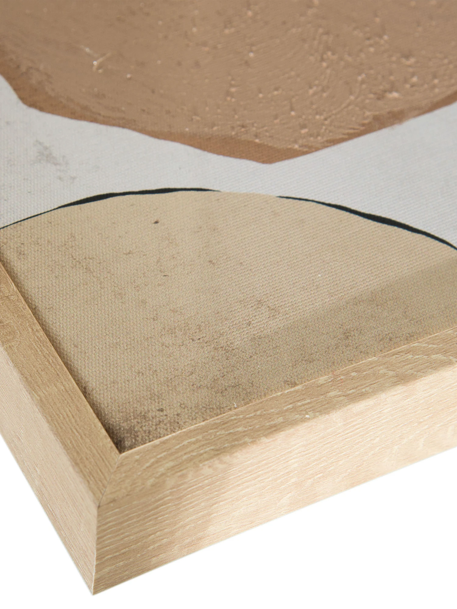 Leinwand-Druck-handbemalt, Dunkelbeige 6 Leinwand-Druck-handbemalt, Dunkelbeige – Bild 4