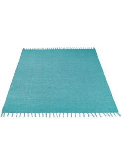 Flachgewebe-Teppich, Türkis -Heimtextildekoration Summerweave Handwebteppich tuerkis per