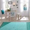 Baumwoll-Teppich, Petrol -Heimtextildekoration Summerweave Handwebteppich tuerkis petrol 170x240 mil