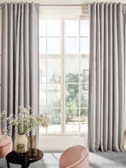 Vorhang Mit Gardinenband, Silber