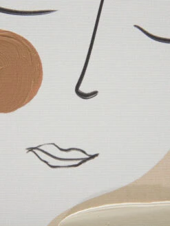 Leinwand-Druck-handbemalt, Beige/Weiss -Heimtextildekoration Theodora Druckgerahmt Beige BeigeWeiss 30x40 lup