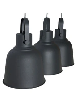 Hängeleuchte, Sand Black -Heimtextildekoration Timelessi 3erHaengeleuchte Schwarz SandBlack 25x72x183 lup