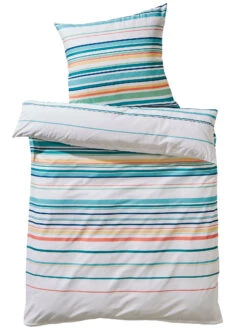 Renforcé-Bettwäsche, Türkis 6 Renforcé-Bettwäsche, Türkis -Heimtextildekoration Tivi Bettwaesche Blau Tuerkis 135x200 pla