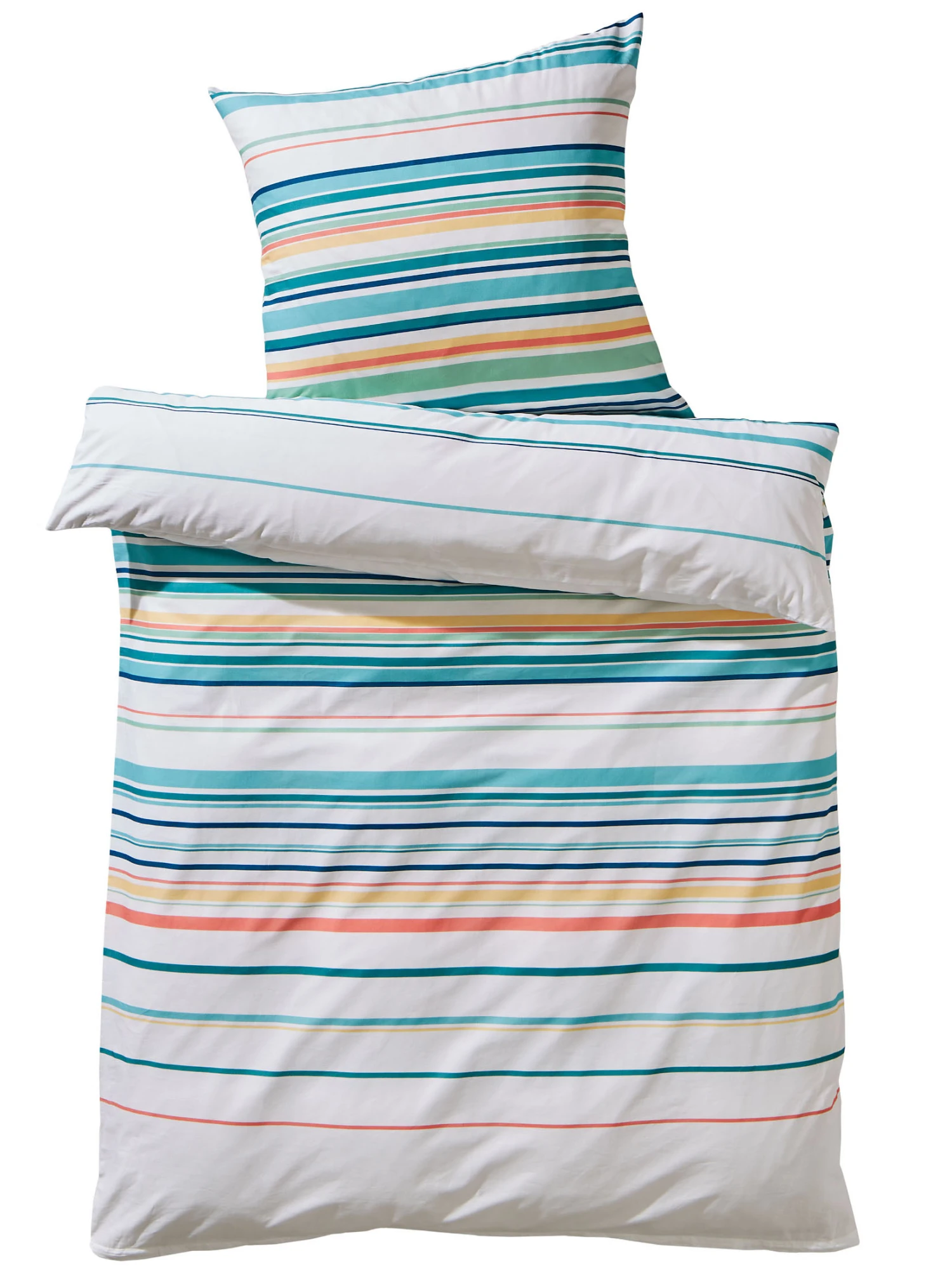 Renforcé-Bettwäsche, Türkis 4 Renforcé-Bettwäsche, Türkis – Bild 2