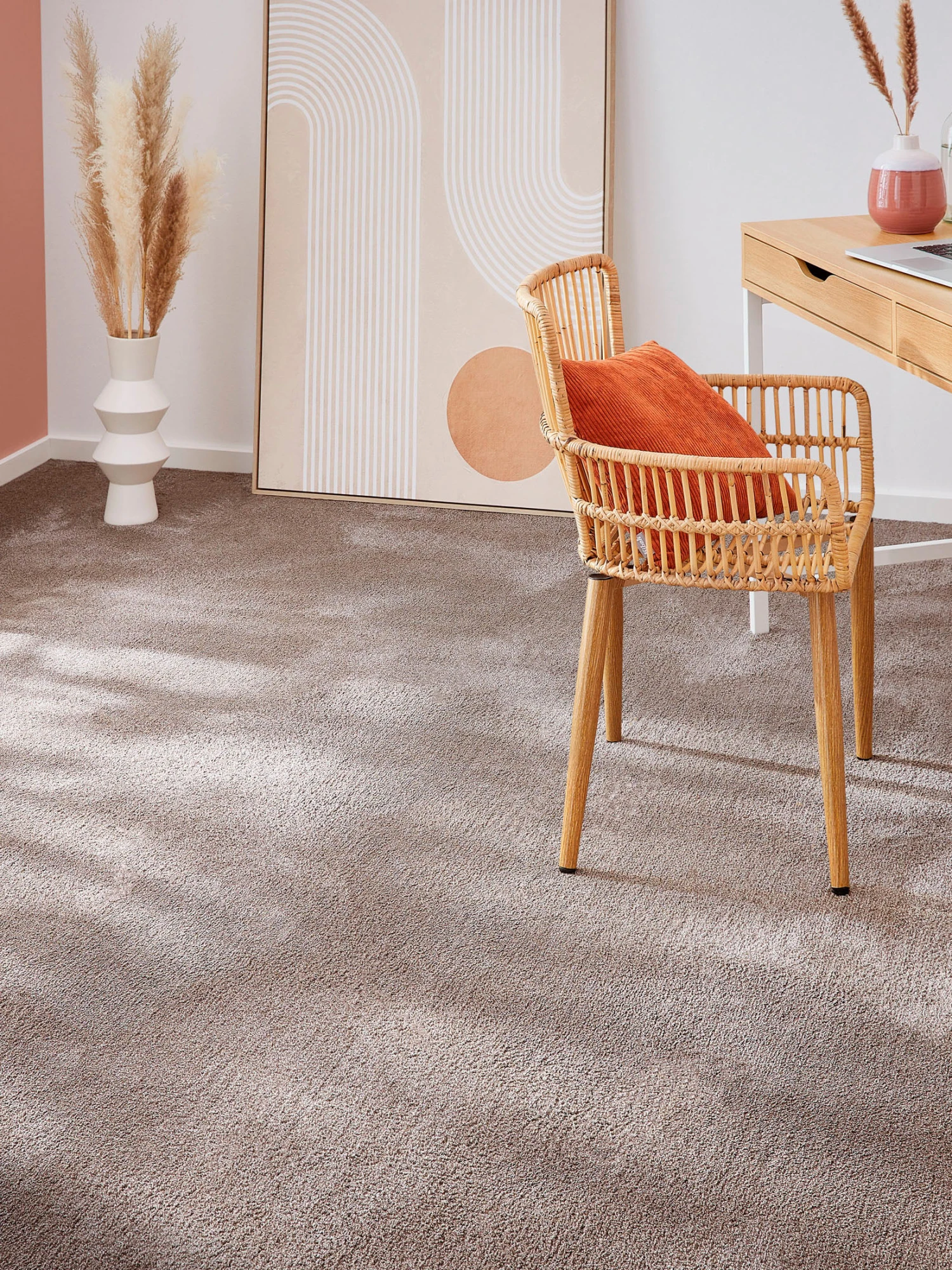 Velours-Teppichboden, Taupe 90 3 Velours-Teppichboden, Taupe 90