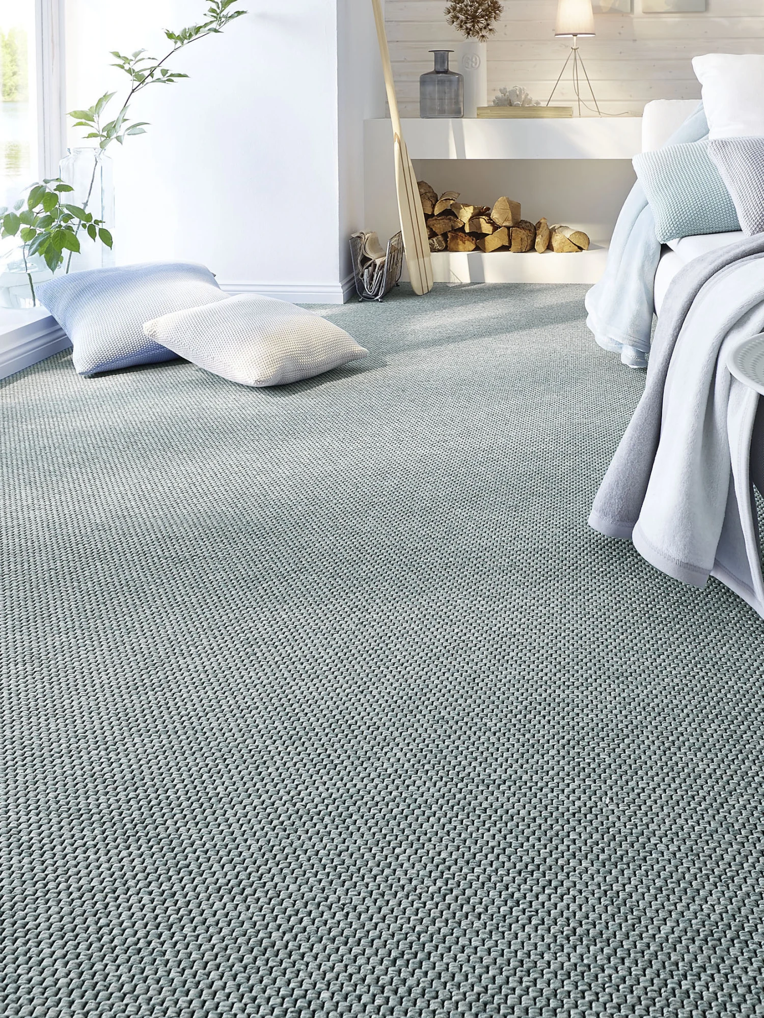 Flachgewebe-Teppichboden, Reseda 42 3 Flachgewebe-Teppichboden, Reseda 42