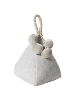 Objekt, Graubeige -Heimtextildekoration Tuerbommel Tuerstopper Graubeige 15x15x28 per2