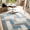 Moderner Teppich, Blue Avenue 1 Moderner Teppich, Blue Avenue -Heimtextildekoration UrbanMaze DesignerTeppich Blau BlueAvenue 160x230 mil