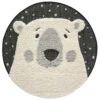 Kinder-Teppich, Dunkelgrau 2 Kinder-Teppich, Dunkelgrau -Heimtextildekoration Ursus KinderTeppich Grau Dunkelgrau 120rund pla