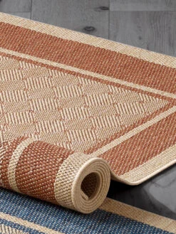 Flachgewebe-Teppich, Terra 7 Flachgewebe-Teppich, Terra -Heimtextildekoration Valley Flachgewebe Teppich orange terra lup