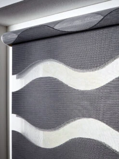Rollo, Anthrazit -Heimtextildekoration WaveDuo Rollo dunkelgrau anthrazit mil1