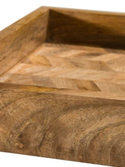 Deko-Tablett, Braun -Heimtextildekoration WoodenMosaik DekoTablett Braun 28x38x5 lup