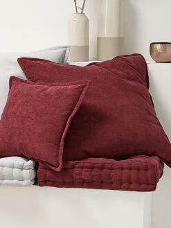 Kissen, Bordeaux -Heimtextildekoration Yanni Kissen Rot Bordeaux mil